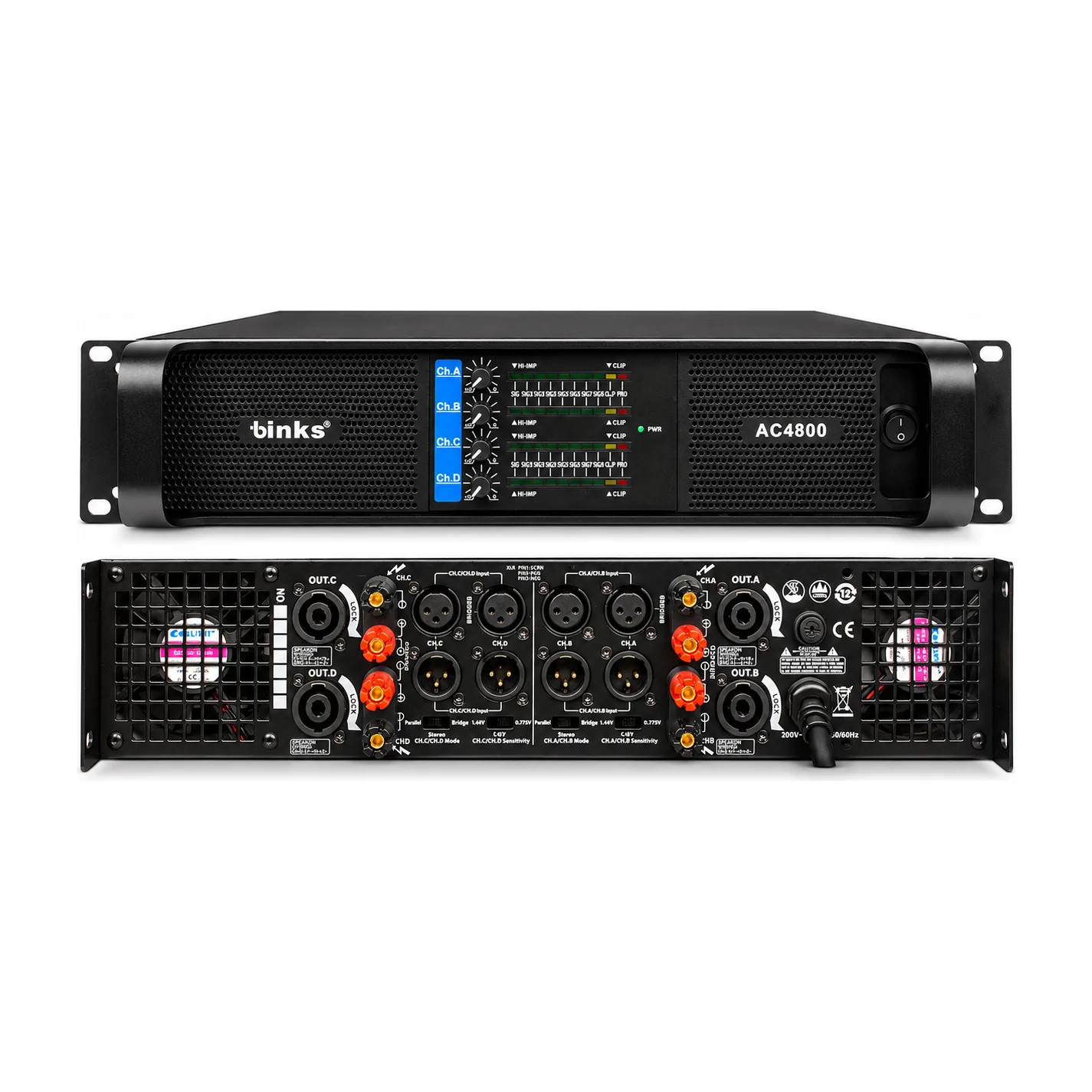 Binks AC4800 4 сувгийн чадлын өсгөгч